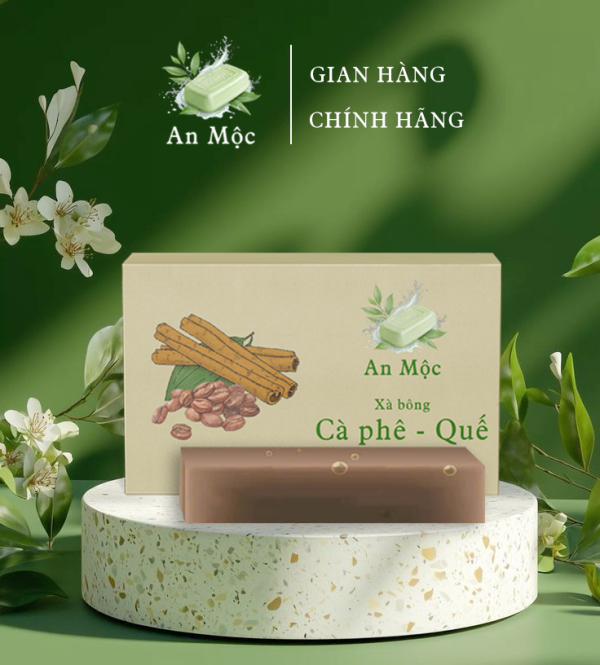 Xà bông thiên nhiên Cà phê - quế An Mộc - 110g