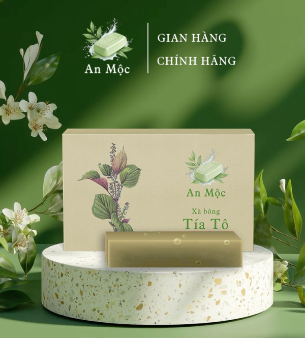 Xà bông thiên nhiên Tía tô An Mộc - 110g